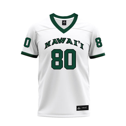 Hawaii - NCAA Football : Robert Haynes - White Football Jersey-0