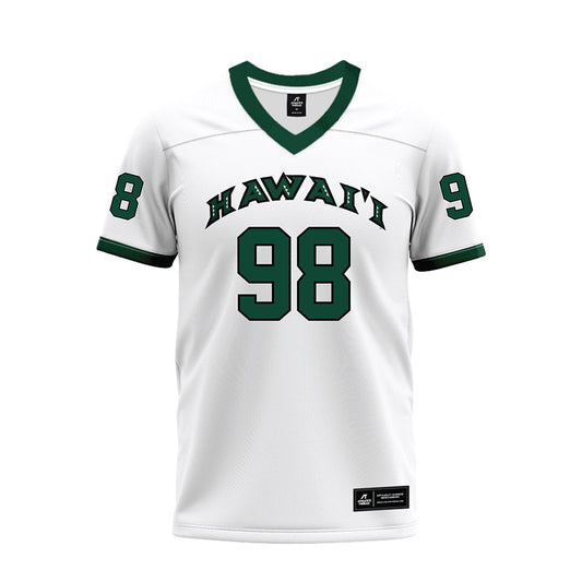 Hawaii - NCAA Football : Siaosi Paea - White Football Jersey-0