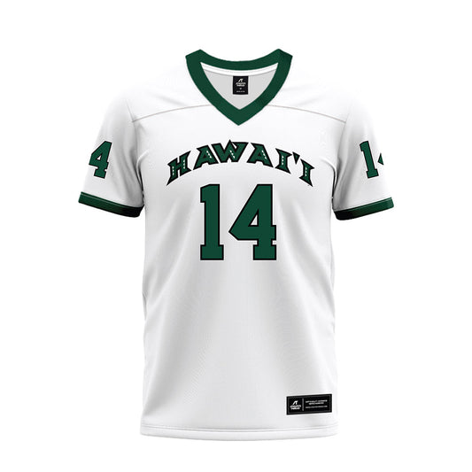 Hawaii - NCAA Football : Jaheim Jones - White Football Jersey-0