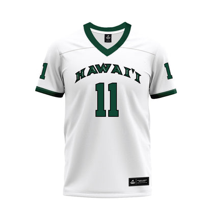 Hawaii - NCAA Football : Devin Alves - White Football Jersey-0