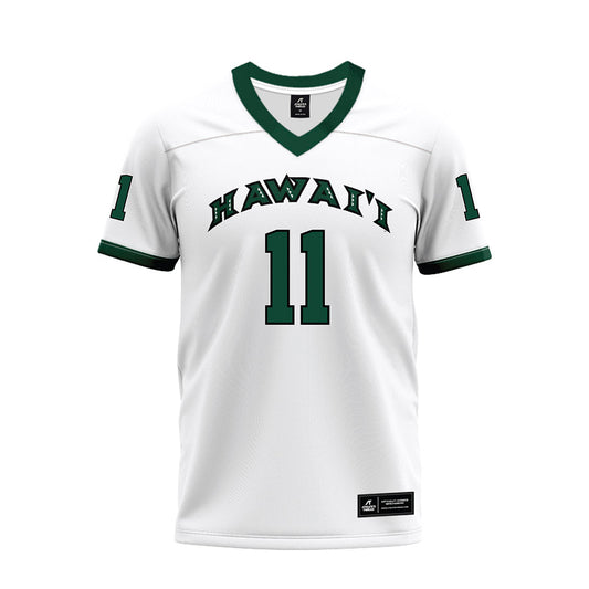 Hawaii - NCAA Football : Devin Alves - White Football Jersey-0