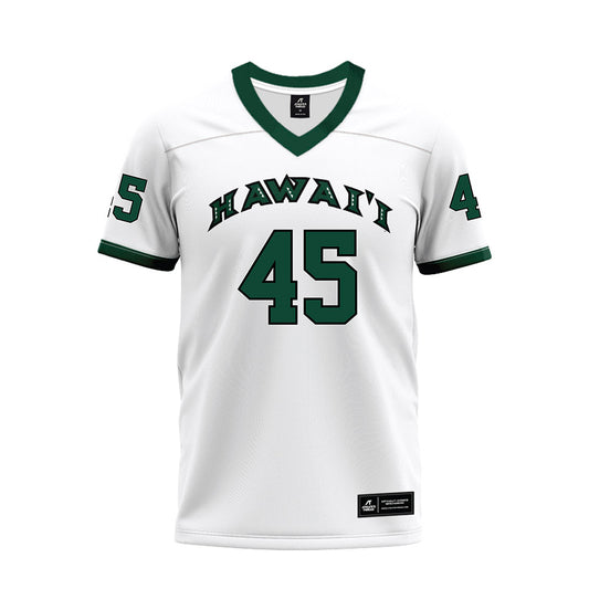 Hawaii - NCAA Football : Nick Pang - White Football Jersey-0