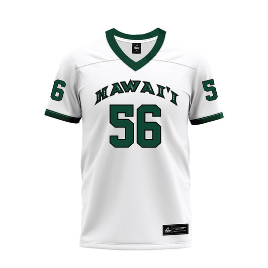 Hawaii - NCAA Football : Spencer Elliott - White Football Jersey-0