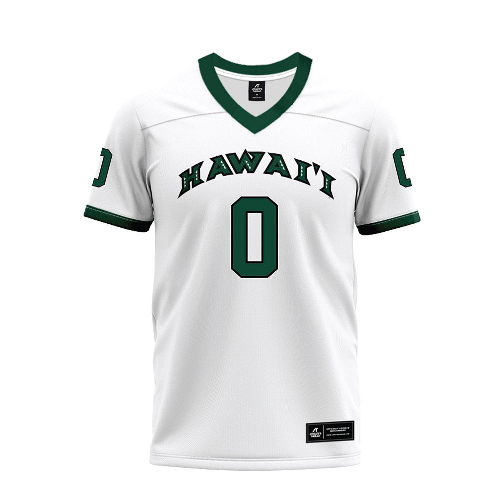 Hawaii - NCAA Football : Jeremiah Hughes - White Football Jersey-0