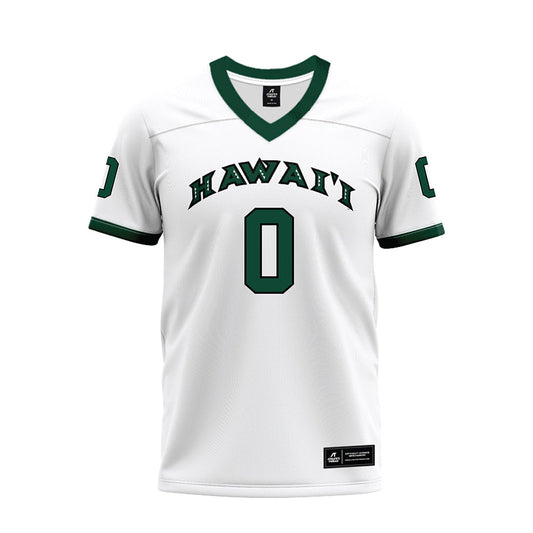 Hawaii - NCAA Football : Jeremiah Hughes - White Football Jersey-0