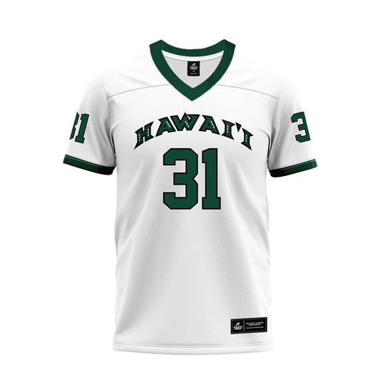 Hawaii - NCAA Football : Aisiah Paogofie - White Football Jersey-0