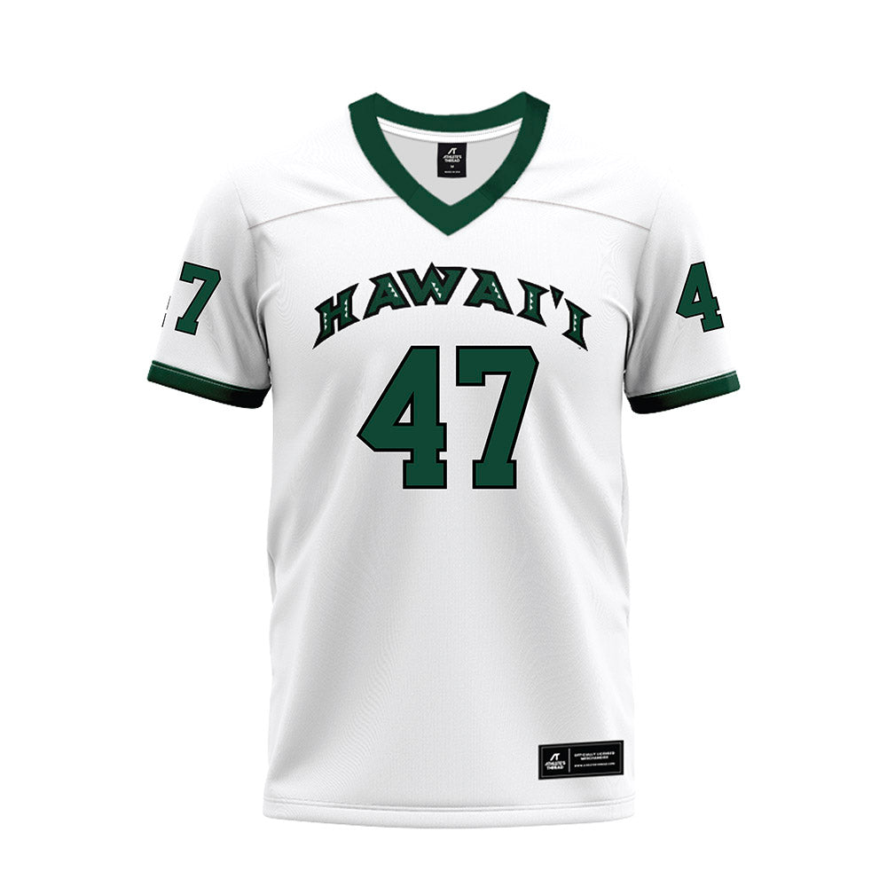 Hawaii - NCAA Football : Kingston Costales - White Football Jersey-0