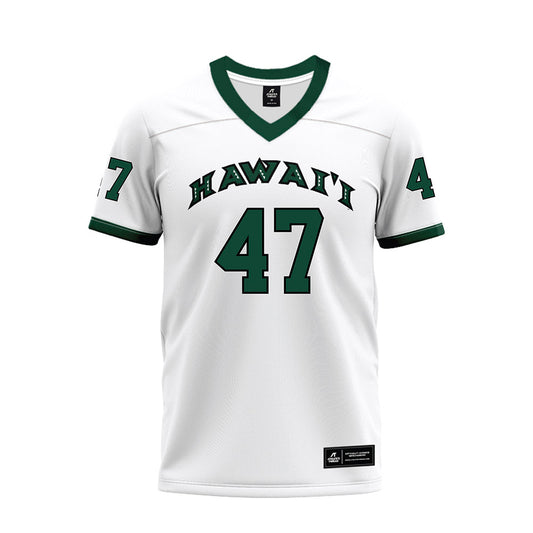 Hawaii - NCAA Football : Kingston Costales - White Football Jersey-0