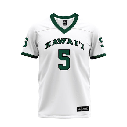 Hawaii - NCAA Football : Pofele Ashlock - White Football Jersey-0