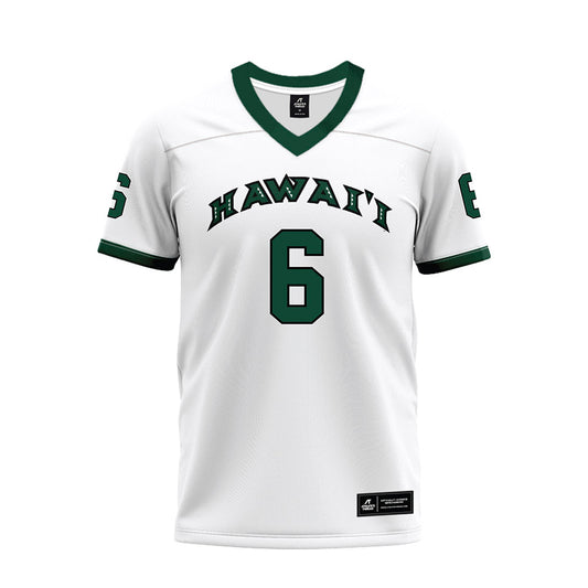 Hawaii - NCAA Football : Kainoa Carvalho - White Football Jersey-0