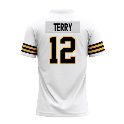 Towson - NCAA Football : Xavier Terry - White Premium Football Jersey-1