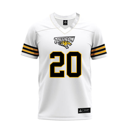 Towson - NCAA Football : Trey Engram - White Premium Football Jersey