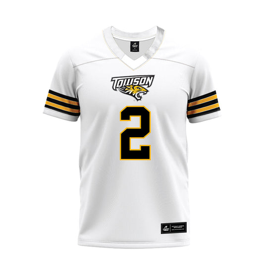 Towson - NCAA Football : Kaden White - White Premium Football Jersey-0