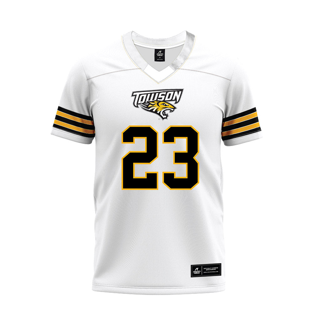 Towson - NCAA Football : JaVon Ford II - White Premium Football Jersey-0