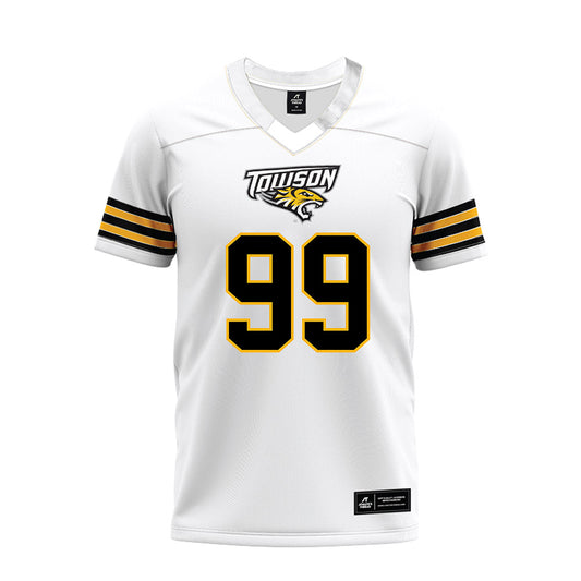 Towson - NCAA Football : Zachary Philpott - White Premium Football Jersey-0