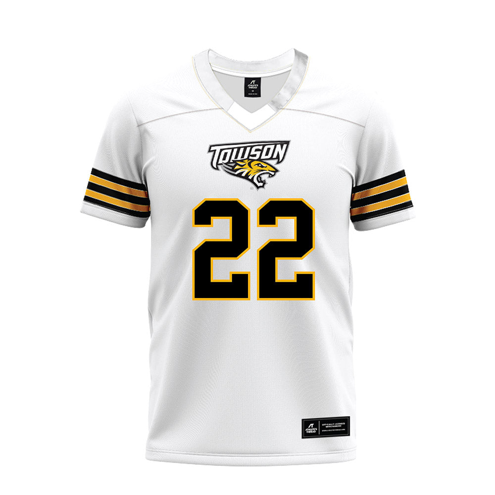 Towson - NCAA Football : Weston Woodard - White Premium Football Jersey-0