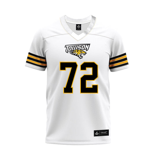 Towson - NCAA Football : Aidan Johnson - White Premium Football Jersey-0