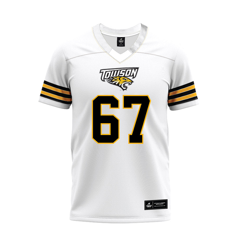 Towson - NCAA Football : Chase Dorsey - White Premium Football Jersey-0