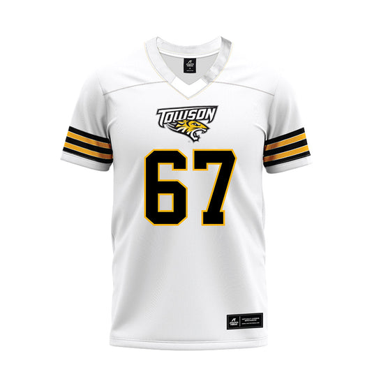 Towson - NCAA Football : Chase Dorsey - White Premium Football Jersey-0