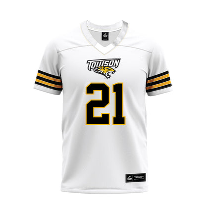 Towson - NCAA Football : Kyron Grayson - White Premium Football Jersey-0