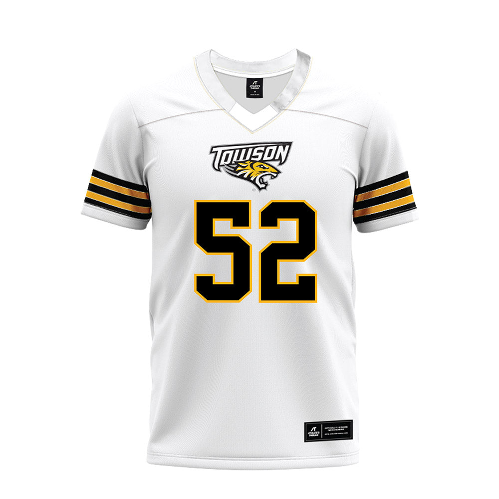 Towson - NCAA Football : RJ Adams - White Premium Football Jersey-0