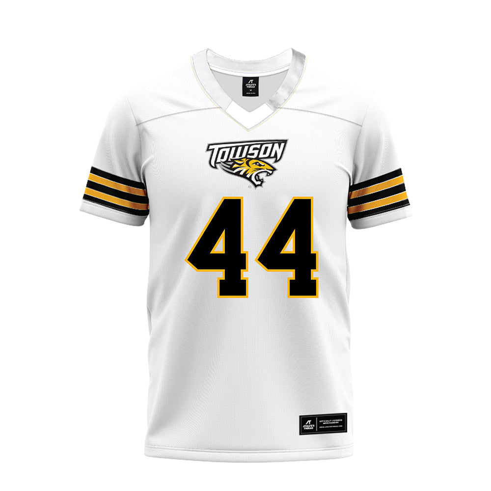 Towson - NCAA Football : Luke Baldwin - White Premium Football Jersey-0
