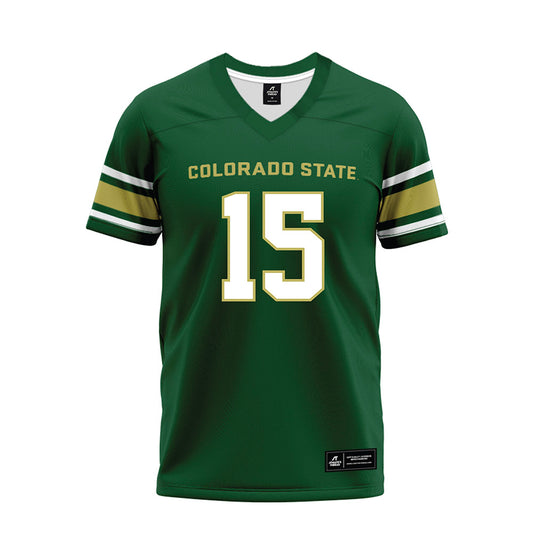 Colorado State - NCAA Football : Tre'Shawn Moore - Green Premium Football Jersey-0