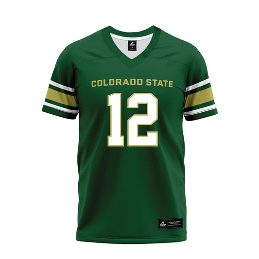 Colorado State - NCAA Football : Jace Bellah - Green Premium Football Jersey-0