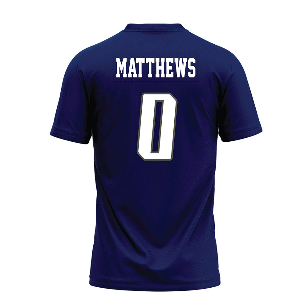 Rice - NCAA Football : Payton Matthews - Navy Blue Premium Football Jersey-1