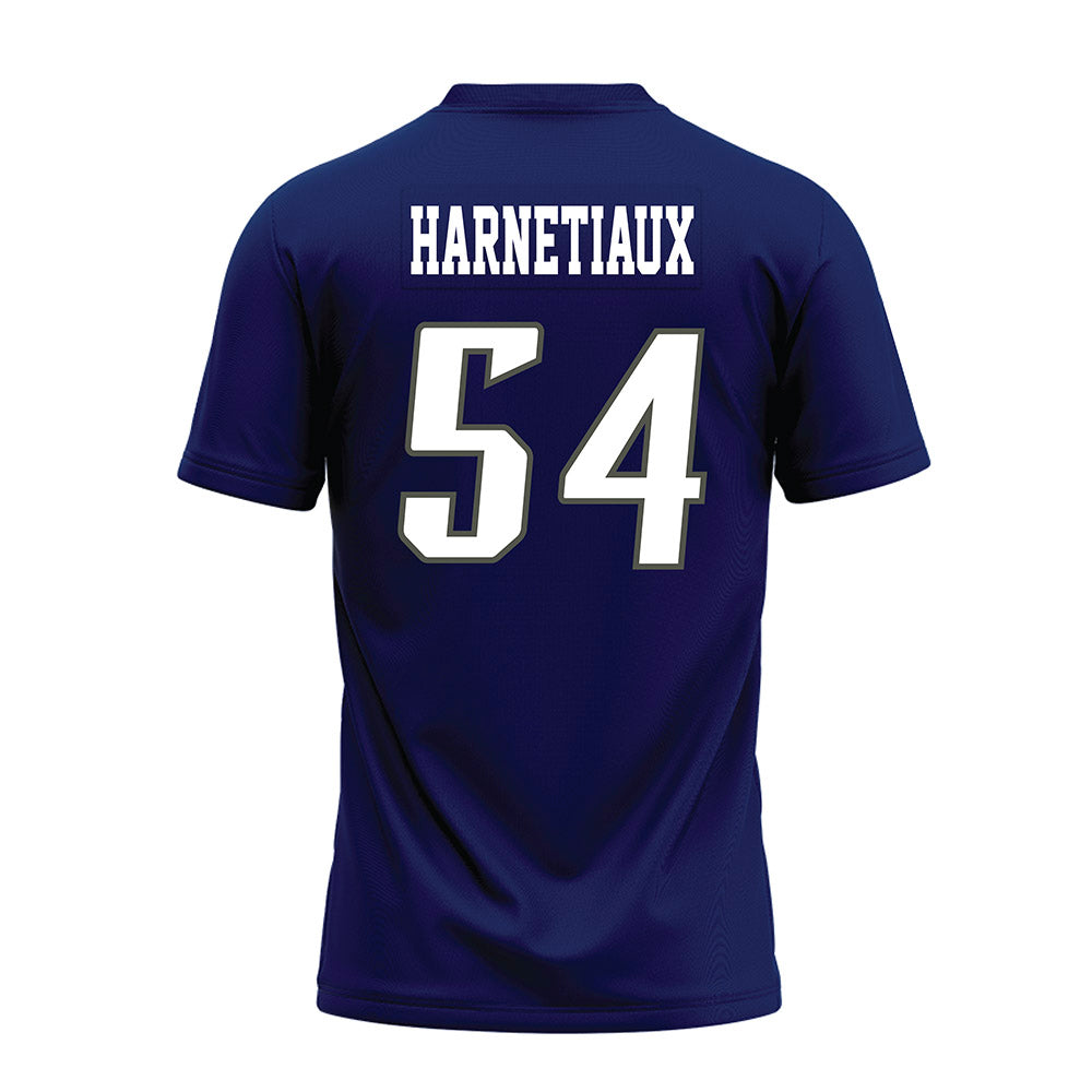 Rice - NCAA Football : Austin Harnetiaux - Navy Blue Premium Football Jersey-1
