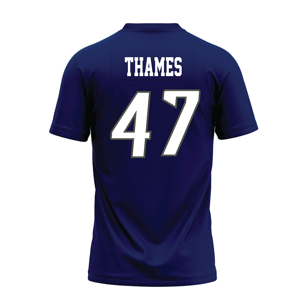 Rice - NCAA Football : Ty Thames - Navy Blue Premium Football Jersey-1