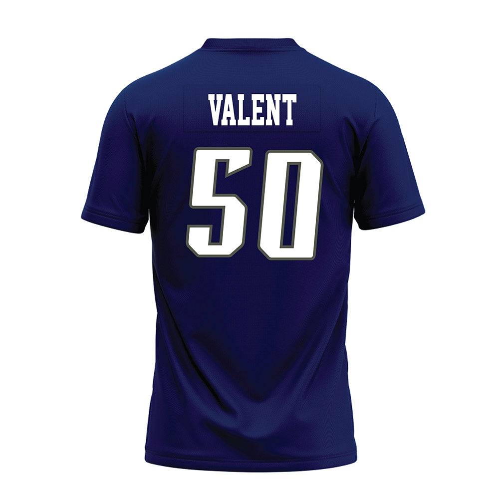 Rice - NCAA Football : Patrick Valent - Navy Blue Premium Football Jersey-1