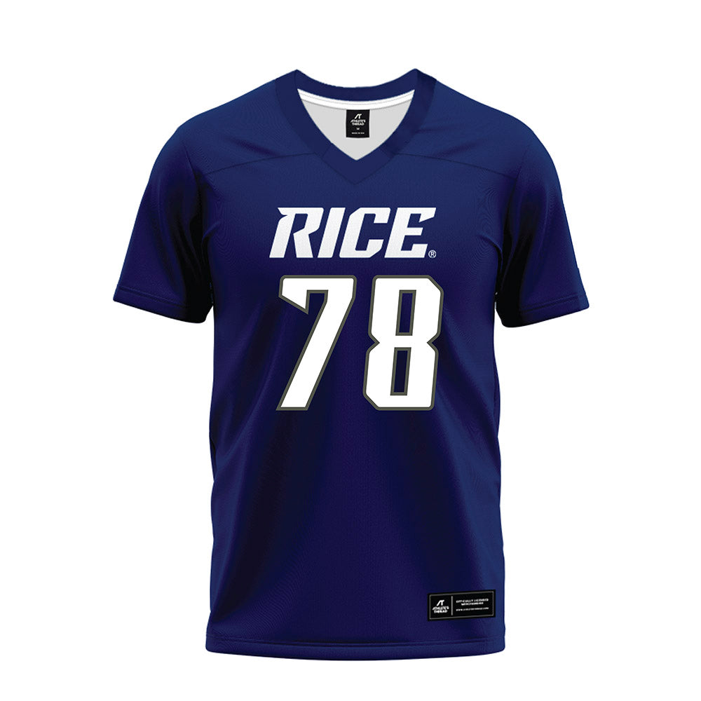 Rice - NCAA Football : Erben Birkhoff - Navy Blue Premium Football Jersey-0