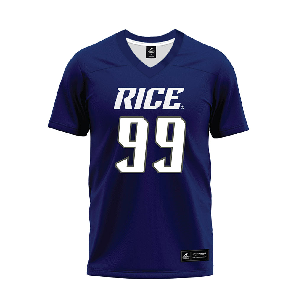 Rice - NCAA Football : Christopher Clark-Jolivet - Navy Blue Premium Football Jersey-0