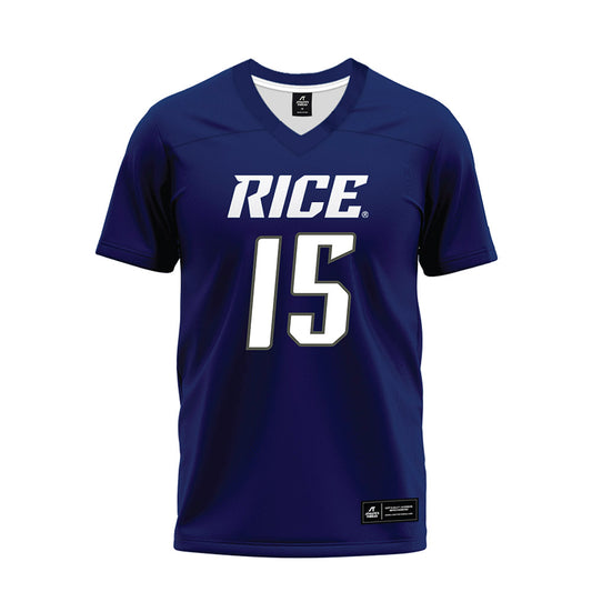 Rice - NCAA Football : Matthew Aribisala - Navy Blue Premium Football Jersey-0