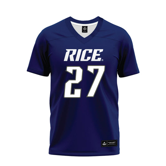 Rice - NCAA Football : Dionne Sims - Navy Blue Premium Football Jersey-0