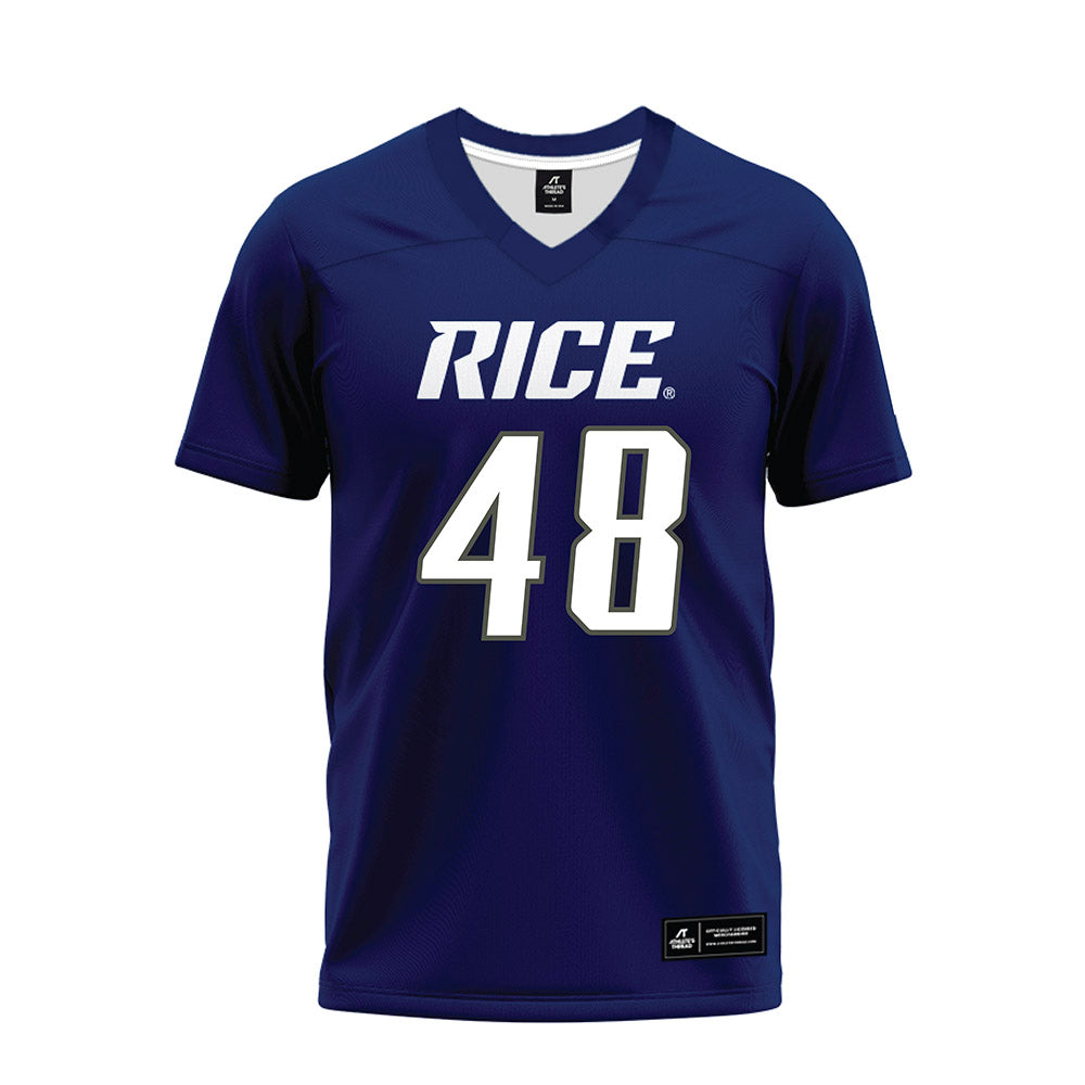 Rice - NCAA Football : Phoenix Derichsweiler - Navy Blue Premium Football Jersey-0
