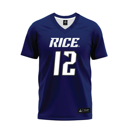 Rice - NCAA Football : Jamir Benjamin - Navy Blue Premium Football Jersey-0