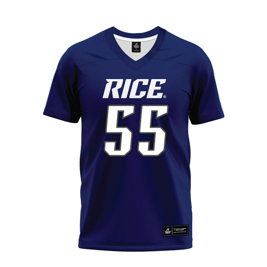 Rice - NCAA Football : CJ Witten - Navy Blue Premium Football Jersey-0