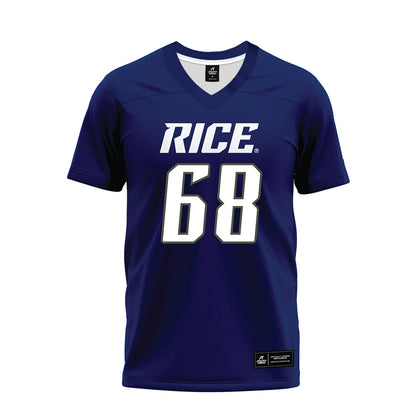 Rice - NCAA Football : Scott Becker - Navy Blue Premium Football Jersey-0