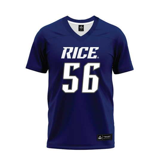 Rice - NCAA Football : Seth Clarke - Navy Blue Premium Football Jersey-0