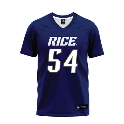 Rice - NCAA Football : Austin Harnetiaux - Navy Blue Premium Football Jersey-0