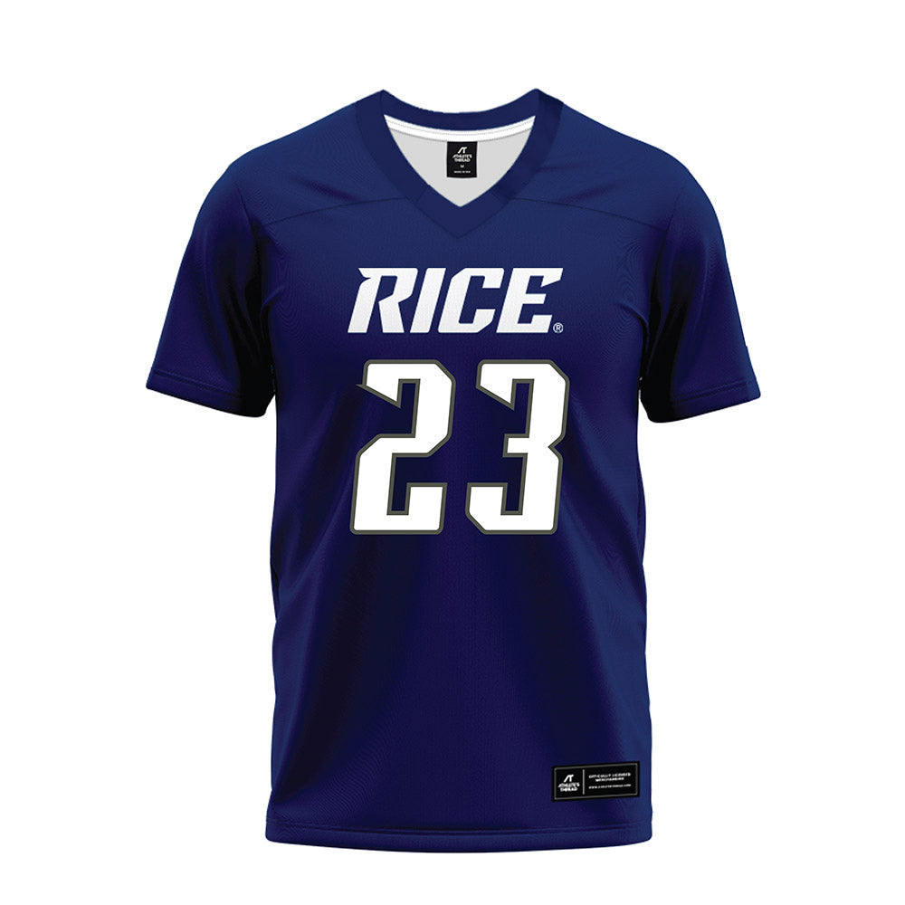 Rice - NCAA Football : Michael Amey III - Navy Blue Premium Football Jersey-0