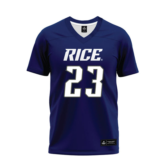 Rice - NCAA Football : Michael Amey III - Navy Blue Premium Football Jersey-0