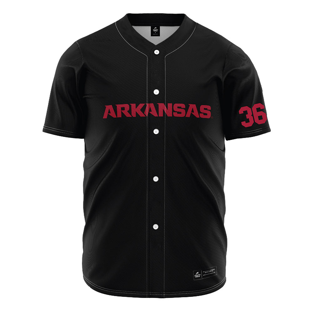 Arkansas - NCAA Baseball : Parker Coil - Black Jersey-0