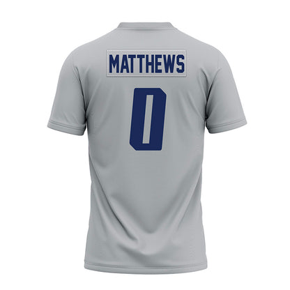 Rice - NCAA Football : Payton Matthews - Mid Grey Premium Football Jersey-1