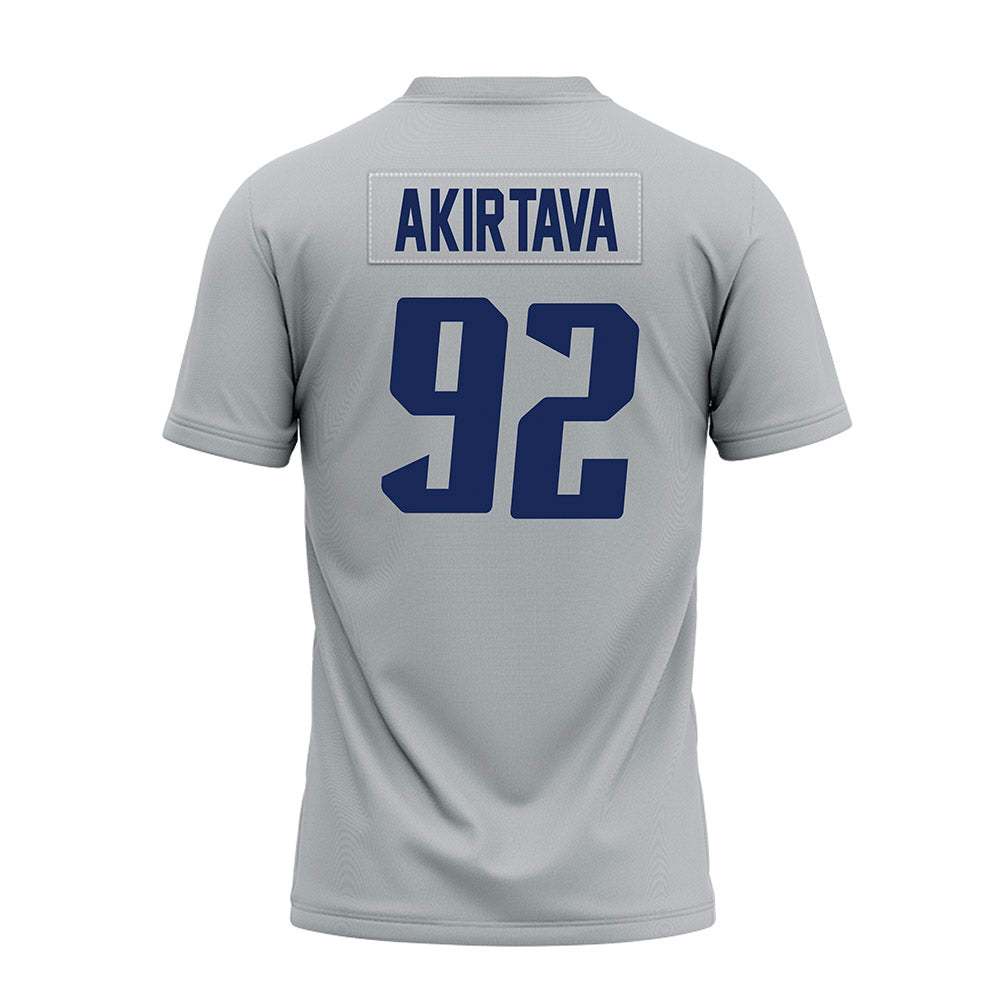 Rice - NCAA Football : Luca Akirtava - Mid Grey Premium Football Jersey-1