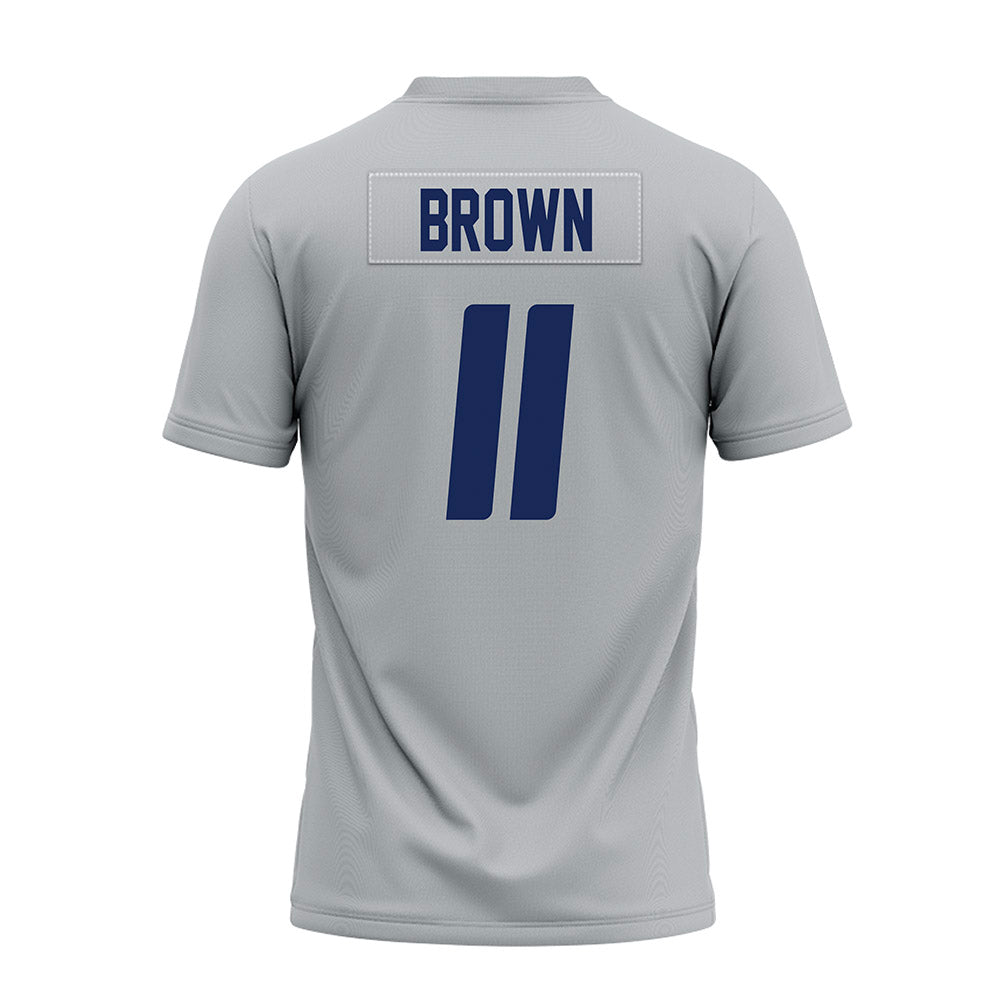 Rice - NCAA Football : Jacurri Brown - Mid Grey Premium Football Jersey-1