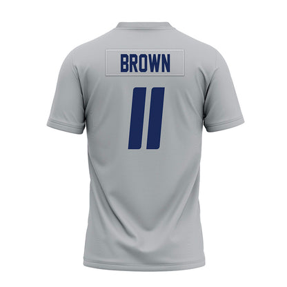 Rice - NCAA Football : Jacurri Brown - Mid Grey Premium Football Jersey-1
