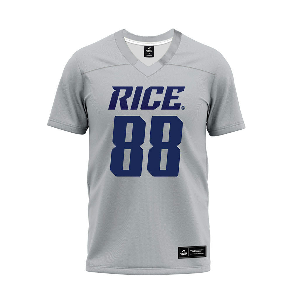 Rice - NCAA Football : Keenan Arcega-Whiteside - Mid Grey Premium Football Jersey-0